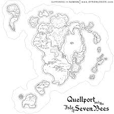 Quellport And The Isle Of Seven Bees Dyson Logos On Patreon Map Fantasy Map Bee