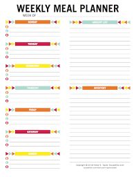 your meal planning template 3 meal planners 1 for kids