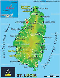 Map Of St Lucia Map In The Atlas Of The World World Atlas St Lucia Travel St Lucia Hotels St Lucia Honeymoon