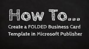 How to make a brochure for a homemade candy business. How To Create A Folded Business Card Template In Microsoft Publisher Youtube
