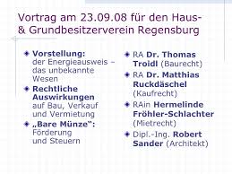 So kommentierte haus & grund bayern vorstand dr. Energieausweis Ursache Und Wirkung Ppt Herunterladen