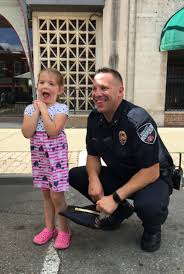 This little girl's smiling...