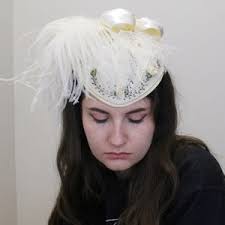 Evening Hat With Feathers and 60s Pailettes