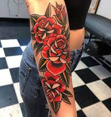 Old School Inspiration Inkstinct Rose Shoulder Tattoo Traditional Tattoo Sleeve Traditional Rose Tattoos