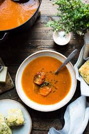 Roasted Tomato Garlic And Herb Soup Kitchen Confidante Recipe Roasted Tomatoes Roasted Tomato Soup Herb Soup