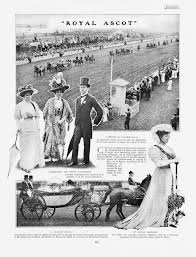 Royal Ascot Racecourse Edwardian English Famous Elegant Meeting Place Original Rare 1900s Antique French Belle Epoq Horse Racing Tips Print Magazine Edwardian