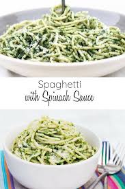 Spaghetti With Spinach Sauce Recipe Spinach Pasta Recipes Spaghetti With Spinach Easy Pasta