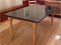Rounding out the design, the open pedestal base includes four angular legs. Granite Dining Room Table With Custom Wood Base Home Furniture Garden Supplies Pflugerville Texas Announcement 100108