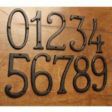 By order of 1 june 1813, the 2nd form was created in cast iron with silver borders, and 8 loops on the reverse, to be fixed to the left uniform breast. 6 Cast Iron House Numbers Black Yester Home