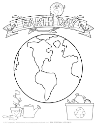 These simple drawings make for a lot of happy. Earth Day Coloring Page Happiness Is Homemade