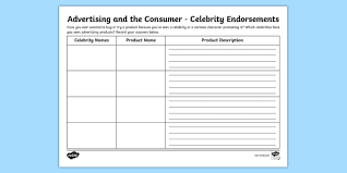 You are browsing celebrities by first name : Advertising And The Consumer Celebrity Endorsement Worksheet