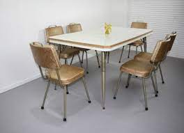 How big is a formica top kitchen table? Retro Vintage Laminex Kitchen Table 6 Chairs 50s Laminate Dining Suite Setting Ebay Dining Furniture Sets Dining Kitchen Table