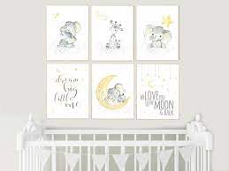 Yellow Gray Yellow Grey Gender Neutral Nursery Wall Art Etsy Gender Neutral Nursery Gray Gender Neutral Nursery Baby Room Wall Art