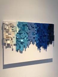 Brick Mosaic Wall Art Rainbow Effect Etsy In 2021 Lego Wall Art Lego Art Lego Sculptures