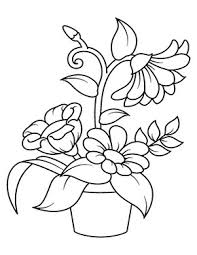 Ausmalbild Blumen Im Topf In 2020 Blumen Ausmalbilder Blumenmalvorlagen Malvorlagen Blumen