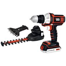 Black And Decker 20 Inch Hedge Trimmer Black Decker Matrix 20v Max Lithium Drill W Hedge Trimmer And Shear Attachment Black Decker Drill Hedge Trimmers