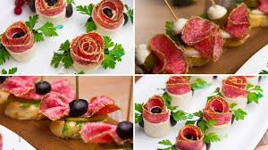 Wykwintne Przekaski Z Salami Fajerki I Smak Food Garnishes Dessert Appetizers Elegant Appetizers