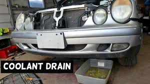 How To Drain Coolant Antifreeze On Mercedes W208 W202 Youtube