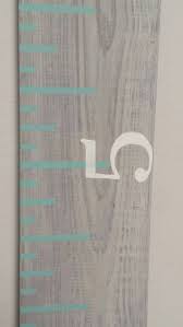 Wood Growth Chart Ruler Whitewashed Growth Chart With