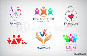 Vector Set Of Family Kids Support Charity People Group Logos Buy This Stock Vector And Explore Similar Vectors At Adobe Stock Adobe Stock Di 2020