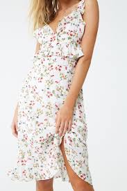 Floral Ruffle Midi Dress Forever 21 Midi Ruffle Dress Dresses Spring Dresses