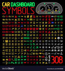 Vector Collection Of Car Dashboard Panel Warning Light Indicators Download A Free Preview Or High Quality Adobe Illustrat Warning Lights Car Symbols Dashboard