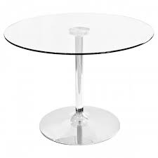 clear glass round dining table 100cm