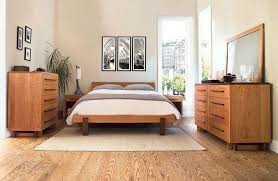 Modern Platform Bed In Solid Hardwood With Natural Finish Made In Usa Modern Bedroom Design Bedroom Interior Bedroom Design