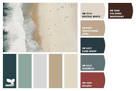 The new colour palette includes golden beige, moss green, soft olive and earthy orange. Chip It Color Palette Beach Tones Love This Blog Nauticalcottageblog Com House Color Palettes Decor Color Palette Beach Color Palettes