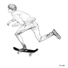 Sketchbook Skate Illustration Skateboarder Drawing Skate Art Skateboard Art