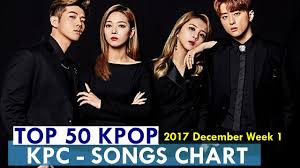 Top 50 Kpop Songs Chart December Week 1 2017 Kpop Chart Kpc