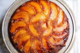 Peach Upside Down Skillet Cake With Bourbon Whipped Cream Recipe Recipe Bourbon Whipped Cream Upside Down Cake Peach Upside Down Cake