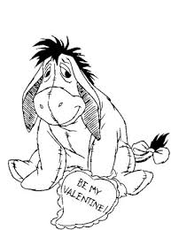 The bear was also very popular with christopher robin. Winnie The Pooh Coloring Page Eeyore Valentines All Kids Network