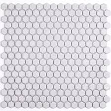 Ivy Hill Tile Bliss Hexagon Polished White Ceramic Mosaic Floor And Wall Tile 3 In X 6 In Tile Sample Ext3rd103303 Mosaic Flooring Ceramic Mosaic Tile Porcelain Mosaic Tile