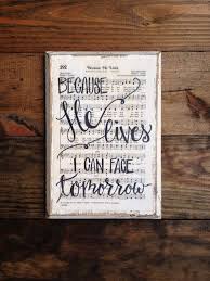 Image result for because he lives song