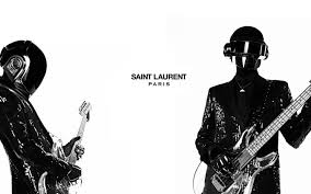 Gucci satin top ($795) and sequined feather skirt; White Daft Punk Guitars Yves Saint Laurent Wallpaper 126204