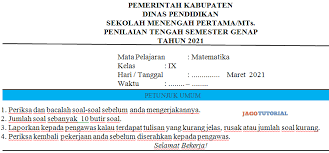 Maybe you would like to learn more about one of these? Soal Dan Pembahasan Pts Genap Matematika Kelas 9 Tahun 2021 Jagotutorial