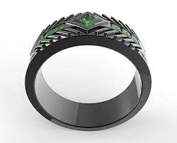 Man Emerald Ring Men Wedding Band Black Emerald Wedding Etsy Mens Wedding Bands Black Mens Wedding Bands Black Wedding Band