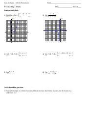 If by direct substitution of the point in the given expression we get a finite number, then the number. Limits Practice Workheet Pdf Kuta Software Infinite Precalculus Name Evaluating Limits Date Period Evaluate Each Limit 1 Lim F X F X X Cfw X X X X X Course Hero
