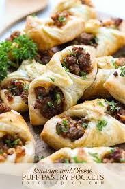 Sausage And Cheese Puff Pastry Pockets Recipe In 2020 Puff Pastry Pockets Pastry Pockets Recipes Using Puff Pastry