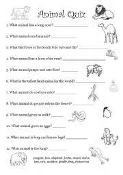 Displaying 162 questions associated with treatment. Animal Quiz Esl Worksheet By Julianne