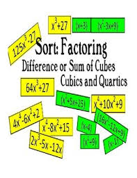 Is it a cubic trinomial? Sort Factoring Difference Sum Of Cubes Cubics Quartics Quadratics Teaching Algebra Math Curriculum