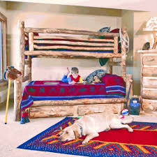 All you need to do is pull out the trundle bed, and you have an extra bed ready to accommodate another person. Mountain Woods Log Furniture Aspen Extra Long Twin Over Queen Log Bunk Bed