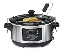 Hamilton Beach Set N Forget Programmable Slow Cooker With Temperature Probe 6 Quart 33969a Hamilton Beach Slow Cooker Best Slow Cooker Slow Cookers