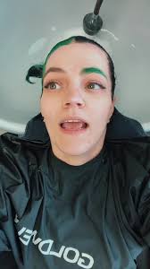 Splithairdye with Green