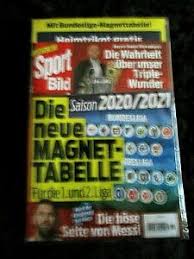 Die aktuelle tabelle für die höchste spielklasse in deutschland, die 1. Magnet Tabelle 1 2 Fussball Bundesliga 2020 21 Sportbild Magazin Ovp Ebay