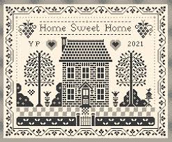 Antique cross stitch sampler patterns free home sweet home. Cross Stitch