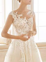 Bosforo Romantic Princess Wedding Dress With An Illusion Neckline Photo Wedding Dress Illusion Neckline Lace Wedding Dresses Illusion Neckline Wedding Dress