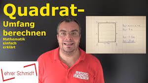 Der flächeninhalt ist gleich a=π·r 2 und der umfang gleich u=2·π·r, wobei π (sprich: Quadrat Umfang Berechnen Mathematik Lehrerschmidt Youtube