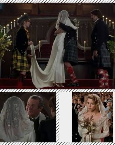 Style inspiration: the wedding dress from "So I Married An Axe Murderer".  That hooded gown! #styleinspiration #soimarriedanaxemurderer